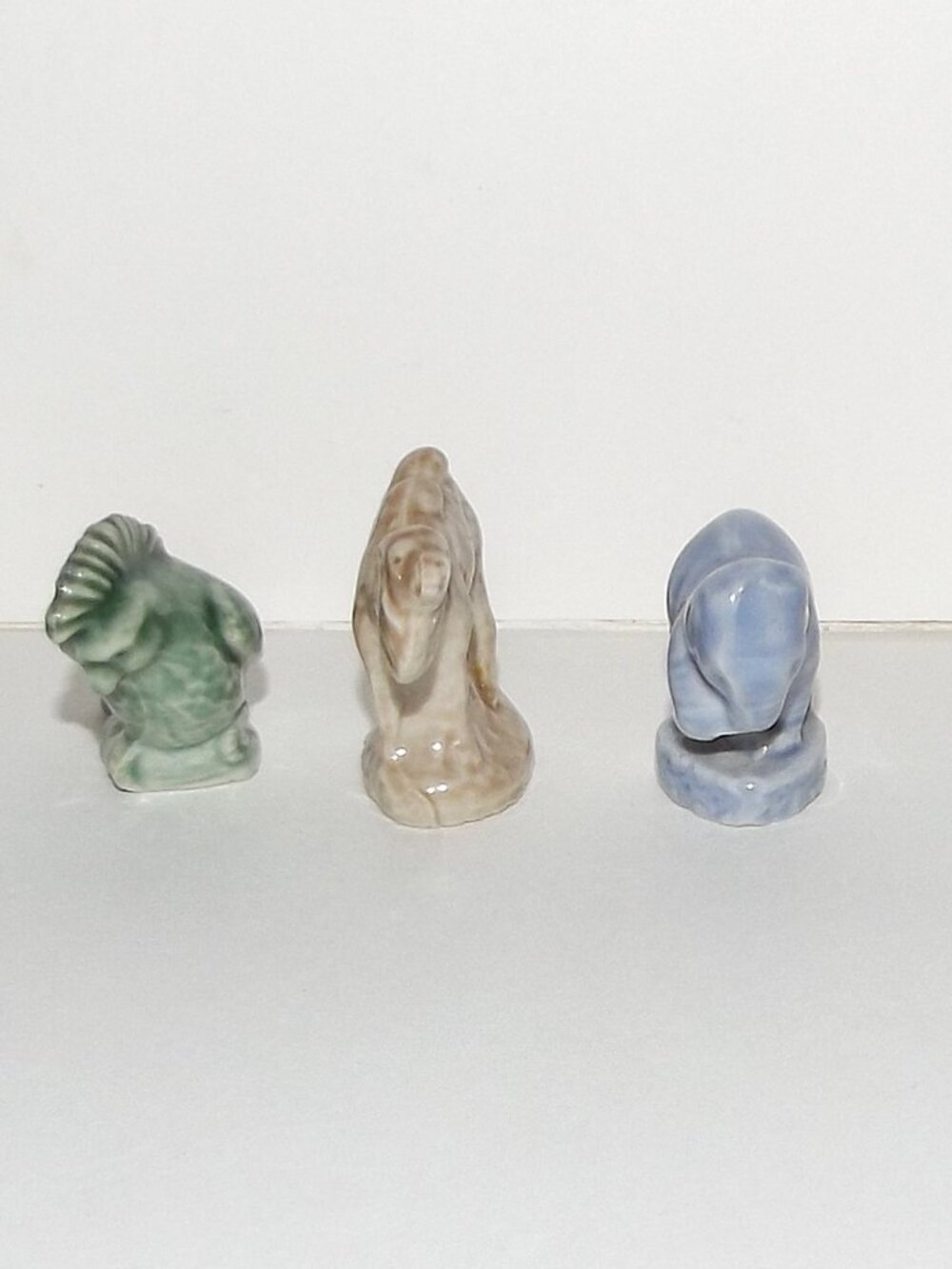 3 Pc Collection Vintage Wades Red Rose Tea Ceramic Miniature Animal Figures Eng.
